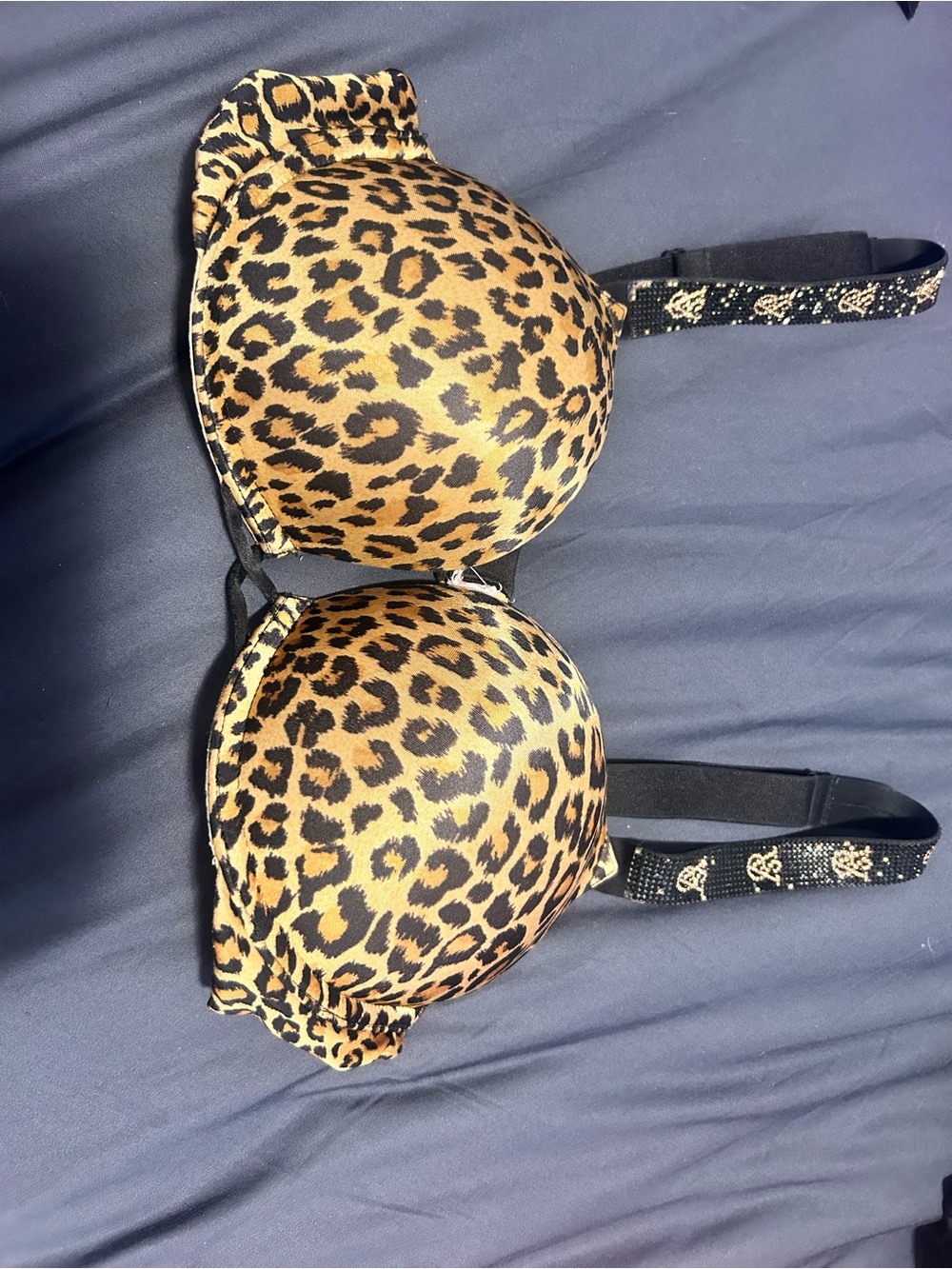Victoria's Secret Leopard Print Padded Bra in Tan and Black